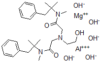 CAS#: 78371-69-4， Aluminum Magnesium 2-[2-Hydroxyethyl-[2-[Methyl-(2-Methyl-1-Phenylpropan-2-Yl)Amino]-2-Oxoethyl]Amino]-N-Methyl-N-(2-Methyl-1-Phenylpropan-2-Yl)Acetamide Pentahydroxide