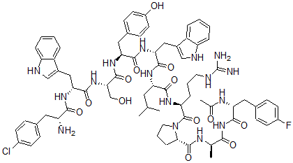 CAS#: 78493-49-9， N-Acetyl-4-Fluoro-D-Phenylalanyl-4-Chloro-D-Phenylalanyl-D-Tryptophyl-L-Seryl-L-Tyrosyl-D-Tryptophyl-L-Leucyl-L-Arginyl-L-Prolyl-D-Alaninamide