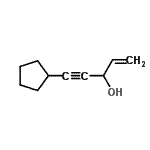 CAS#: 78629-25-1， 5-Cyclopentyl-1-penten-4-yn-3-ol