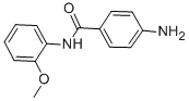 structure of CAS# 787-59-7, 4-Amino-N-(2-Methoxy-Phenyl)-Benzamide;Enamine_000791;Zinc03184701;Mls000098093