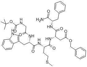 CAS#: 78700-57-9， N-Boc-Gly-Trp-Met-Asp(Benzyl)-Pheamide