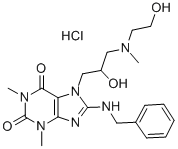 CAS#: 78721-06-9， 8-(Benzylamino)-7-[2-Hydroxy-3-(2-Hydroxyethyl-Methylamino)Propyl]-1,3-Dimethylpurine-2,6-Dione Hydrochloride