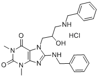 CAS#: 78721-09-2， 8-(Benzylamino)-7-[3-(Benzylamino)-2-Hydroxypropyl]-1,3-Dimethylpurine-2,6-Dione Hydrochloride