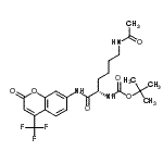 CAS#: 787549-23-9， 2-Methyl-2-propanyl [(2S)-6-acetamido-1-oxo-1-{[2-oxo-4-(trifluoromethyl)-2H-chromen-7-yl]amino}-2-hexanyl]carbamate