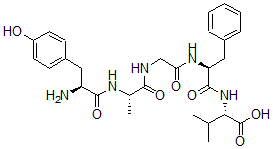 CAS#: 78859-44-6， N-(N-(N-(N-L-Tyrosyl-D-alanyl)glycyl)-L-phenylalanyl)-L-valine