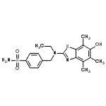 CAS#: 788785-94-4， 4-{[Ethyl(6-hydroxy-4,5,7-trimethyl-1,3-benzothiazol-2-yl)amino]methyl}benzenesulfonamide