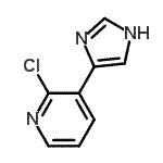 CAS#: 790262-80-5， 2-chloro-3-(1H-imidazol-4-yl)pyridine