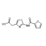 structure of CAS# 790271-33-9, [2-(2-Furoylamino)-1,3-thiazol-4-yl]acetic acid;2-(2-(furan-2-carboxamido)thiazol-4-yl)acetic acid;MFCD06357915;MLS000568879