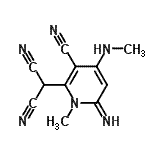 CAS#: 791723-68-7， [3-Cyano-6-imino-1-methyl-4-(methylamino)-1,6-dihydro-2-pyridinyl]malononitrile