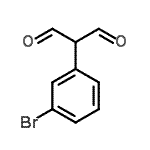 structure of CAS# 791809-62-6, (3-Bromophenyl)malonaldehyde;2-(3-Bromophenyl)malondialdehyde;2-(3-bromophenyl)propane-1,3-dial;MFCD03426047