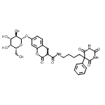 CAS#: 79181-95-6， 7-(beta-D-Galactopyranosyloxy)-2-oxo-N-[4-(2,4,6-trioxo-5-phenylhexahydro-5-pyrimidinyl)butyl]-2H-chromene-3-carboxamide