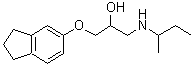 CAS 登录号：792182-08-2， 1-(仲丁基氨基)-3-(2,3-二氢-1H-茚-5-基氧基)-2-丙醇