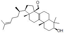CAS#: 79294-83-0， (3S,10S,13R,14S,17R)-3-Hydroxy-4,4,10,13-Tetramethyl-17-[(2R)-6-Methylhept-5-En-2-Yl]-2,3,5,6,7,11,12,15,16,17-Decahydro-1H-Cyclopenta[a]Phenanthrene-14-Carbaldehyde
