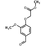 structure of CAS# 79317-30-9, Methyl (4-formyl-2-methoxyphenoxy)acetate;acetic acid, (4-formyl-2-methoxyphenoxy), methyl ester;acetic acid, (4-formyl-2-methoxyphenoxy)-, methyl ester;methyl 2-(4-formyl-2-methoxyphenoxy)acetate