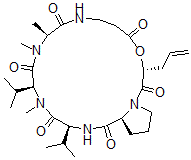 CAS#: 79386-02-0， (3R,10S,13S,16S,19S)-10,11,14-Trimethyl-13,16-Di(Propan-2-Yl)-3-Prop-2-Enyl-4-Oxa-1,8,11,14,17-Pentazabicyclo[17.3.0]Docosane-2,5,9,12,15,18-Hexone