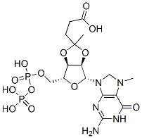 CAS#: 79441-42-2， 3-[(3aR,4R,6R,6aR)-6-(2-Amino-7-Methyl-6-Oxo-3,8-Dihydropurin-9-Yl)-4-[(Hydroxy-Phosphonooxyphosphoryl)Oxymethyl]-2-Methyl-3a,4,6,6a-Tetrahydrofuro[3,4-d][1,3]Dioxol-2-Yl]Propanoic Acid