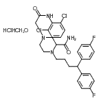 CAS#: 79467-24-6， 1-[4,4-Bis(4-fluorophenyl)butyl]-4-{2-[(2,6-dichlorophenyl)amino]-2-oxoethyl}-2-piperazinecarboxamide dihydrochloride hydrate