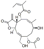CAS#: 79491-59-1， [(3aR,4R,5Z,7S,9S,10Z,11aR)-9-Acetyloxy-7-Hydroxy-10-(Hydroxymethyl)-6-Methyl-3-Methylidene-2-Oxo-3a,4,7,8,9,11a-Hexahydrocyclodeca[b]Furan-4-Yl] (Z)-2-Methylbut-2-Enoate