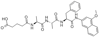 结构式 CAS# 79642-99-2, 戊二酰-丙氨酰-丙氨酰-苯丙氨酰 4-甲氧基-beta-萘酰胺