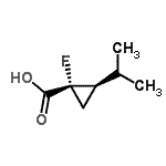 CAS#: 79658-33-6， (1S,2R)-1-Fluoro-2-isopropylcyclopropanecarboxylic acid