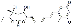 结构式 CAS# 79663-49-3, 6-[(1E,3E,5E)-6-[(1R,2R,3R,5R,7R,8R)-7-乙基-2,8-二羟基-1,8-二甲基L-4,6-二氧杂双环[3.3.0]辛-3-基]己-1,3,5-三烯基]-4-甲氧基-5-甲基-吡喃-2-酮