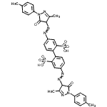 CAS#: 79665-32-0， 4,4'-Bis{[3-methyl-1-(4-methylphenyl)-5-oxo-4,5-dihydro-1H-pyrazol-4-yl]diazenyl}-2,2'-biphenyldisulfonic acid