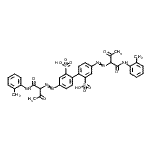 CAS#: 79665-34-2， 4,4'-Bis({1-[(2-methylphenyl)amino]-1,3-dioxo-2-butanyl}diazenyl)-2,2'-biphenyldisulfonic acid