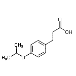 结构式 CAS# 79669-11-7, 3-(4-异丙氧基苯基)丙酸