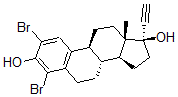 CAS#: 79769-52-1， (8R,9S,13S,14S,17R)-2,4-Dibromo-17-Ethynyl-13-Methyl-7,8,9,11,12,14,15,16-Octahydro-6H-Cyclopenta[a]Phenanthrene-3,17-Diol