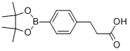 structure of CAS# 797755-11-4, 4-(2-Carboxyethyl)phenylboronic acid, pinacol ester;3-(4-(4,4,5,5-Tetramethyl-1,3,2-Dioxaborolan-2-Yl)Phenyl)Propanoic Acid;4-(2-Carboxyethyl)Phenylboronic Acid,Pinacol Ester