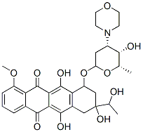 CAS#: 79867-79-1， 6,9,11-Trihydroxy-9-(1-Hydroxyethyl)-7-[(4S,5S,6S)-5-Hydroxy-6-Methyl-4-Morpholin-4-Yloxan-2-Yl]Oxy-4-Methoxy-8,10-Dihydro-7H-Tetracene-5,12-Dione