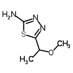 结构式 CAS# 79885-43-1, 5-(1-甲氧基乙基)-1,3,4-噻二唑-2-胺