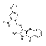 CAS#: 80019-25-6， 3-[(4-Methoxy-2-nitrophenyl)diazenyl]-2-methylpyrazolo[5,1-b]quinazolin-9(1H)-one