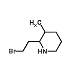 CAS#: 801207-58-9， 2-(2-Bromoethyl)-3-methylpiperidine
