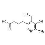CAS#: 801999-41-7， 4-[5-Hydroxy-4-(hydroxymethyl)-6-methyl-3-pyridinyl]butanoic acid