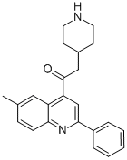 CAS 登录号:80221-76-7, 1-(6-甲基-2-苯基-4-喹啉基)-2-(4-哌啶基)乙酮