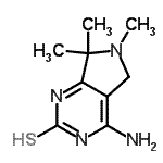 CAS 登录号：802255-19-2， 4-氨基-6,7,7-三甲基-1,5,6,7-四氢-2H-吡咯并[3,4-d]嘧啶-2-硫酮