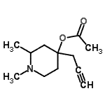 CAS 登录号：802853-11-8， 1,2-二甲基-4-(2-丙炔-1-基)-4-哌啶基乙酸酯
