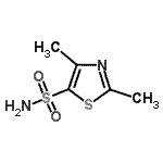 structure of CAS# 80466-90-6, 2,4-Dimethyl-1,3-thiazole-5-sulfonamide;2,4-dimethyl-1,3-thiazole-5-sulfonamide;2,4-dimethylthiazole-5-sulfonamide;MFCD00178766