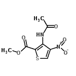 CAS 登录号：80615-53-8， 甲基3-乙酰氨基-4-硝基-2-噻吩羧酸酯