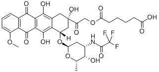 CAS#: 80787-29-7， N-Trifluoroacetyladriamycin-14-O-Hemiadipate
