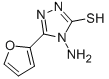 structure of CAS# 80809-38-7, 4-Amino-5-(2-Furyl)-4H-1,2,4-Triazole-3-Thiol;4-Amino-5-(2-Furyl)-2H-1,2,4-Triazole-3-Thione;Smr000057859;Stock2s-43648