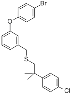 CAS#: 80843-89-6， 1-(4-Bromophenoxy)-3-(((2-(4-Chlorophenyl)-2-Methylpropyl)Thio)Methyl)-Benzene