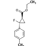 CAS#: 809282-90-4， Ethyl (1R,2R)-2-fluoro-2-(4-methylphenyl)cyclopropanecarboxylate