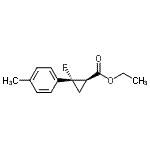 CAS#: 809282-91-5， Ethyl (1R,2S)-2-fluoro-2-(4-methylphenyl)cyclopropanecarboxylate