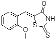 结构式 CAS# 81154-09-8, (5Z)-5-(2-甲氧基苄亚基)-2-硫代-1,3-噻唑烷-4-酮
