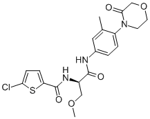 CAS#: 811811-33-3， 5-Chloro-N-[(1R)-1-(Methoxymethyl)-2-[[3-Methyl-4-(3-Oxo-4-Morpholinyl)Phenyl]Amino]-2-Oxoethyl]-2-Thiophenecarboxamide