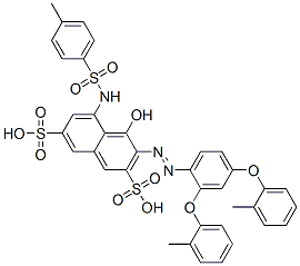 CAS#: 81241-67-0， 3-[[2,4-Bis(2-Methylphenoxy)Phenyl]Azo]-4-Hydroxy-5-[[(p-Tolyl)Sulphonyl]Amino]Naphthalene-2,7-Disulphonic Acid