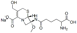 CAS#: 81517-91-1， (6R-(6alpha,7beta(R*)))-7-((5-Amino-5-Carboxy-1-Oxopentyl)Amino)-3-(Hydroxymethyl)-7-Methoxy-5-Thia-1-Azabicyclo(4.2.0)Oct-2-Ene-2-Carboxylic Acid Monosodium Salt