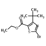 CAS#: 81569-31-5， Ethyl 2-bromo-4-(2-methyl-2-propanyl)-1,3-thiazole-5-carboxylate